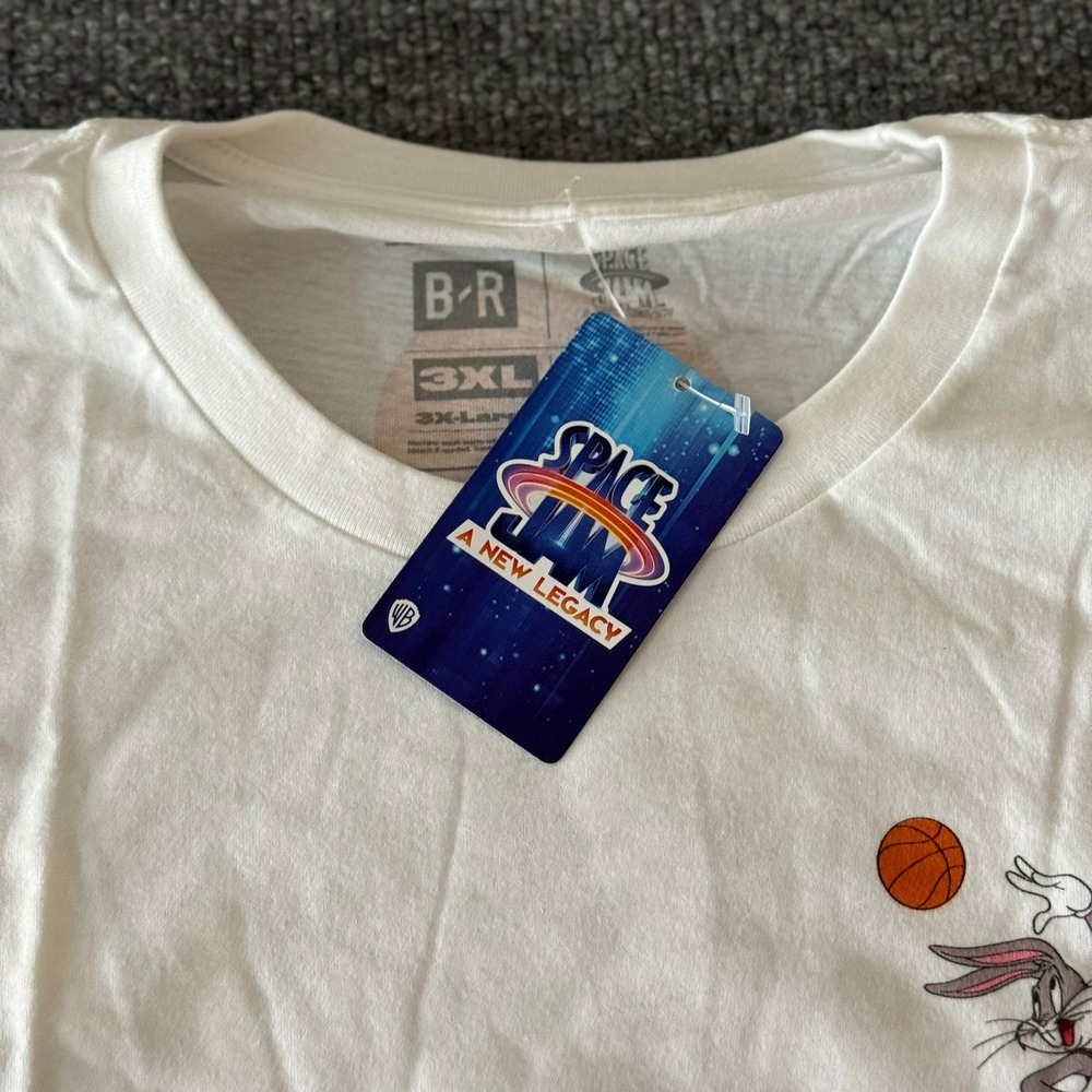 Golden State Warriors x Space Jam T-Shirt White Taz Daffy Bugs Mens 3XL NWT NBA - Picture 6 of 13